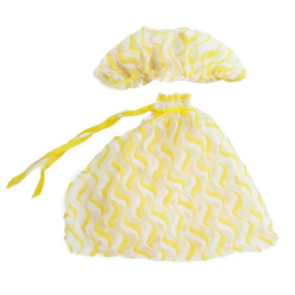 Vtg 1978 Barbie Pretty Changes Outfit Over Skirt Tie Waist 2598 Yellow White 70s - Picture 1 of 10